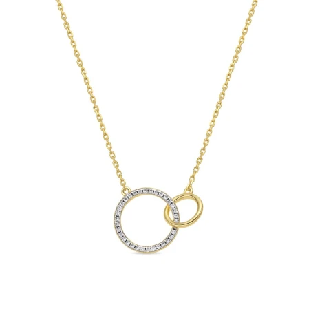 Collar Luxenter Yezel Plata Baño Oro y Circonitas Blancas NT131Y0000