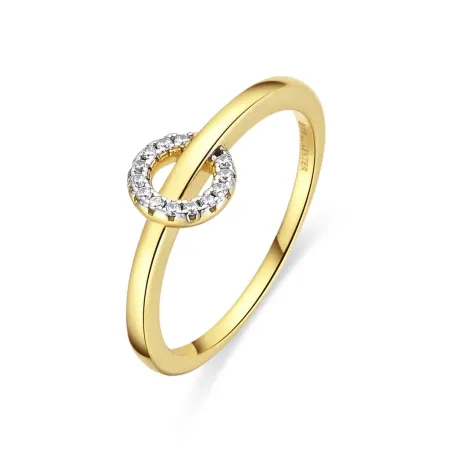 Anillo Luxenter Yezel Plata Baño Oro y Circonitas Blancas T2365Y00