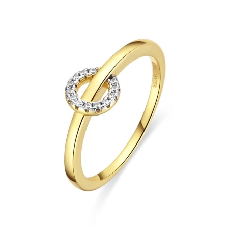 Anillo Luxenter Yezel Plata Baño Oro y Circonitas Blancas T2365Y00