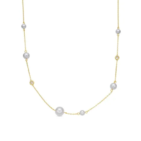 Collar Luxenter Ethy Plata Baño Oro y Perlas Blancas NZ131Y11400