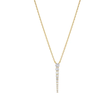 Collar Luxenter Makill Plata Baño Oro y Circonitas Blancas NJ055Y0000