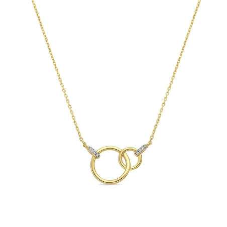 Collar Luxenter Bioen Plata Baño Oro y Circonitas Blancas NT133Y0000