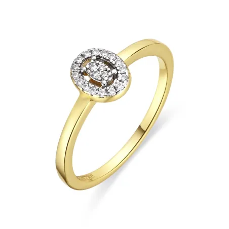 Anillo Luxenter Wiba Plata Baño Oro y Circonitas Blancas T2369Y00