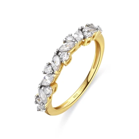Anillo Luxenter Xode Plata Baño Oro y Circonitas Blancas T2372Y00