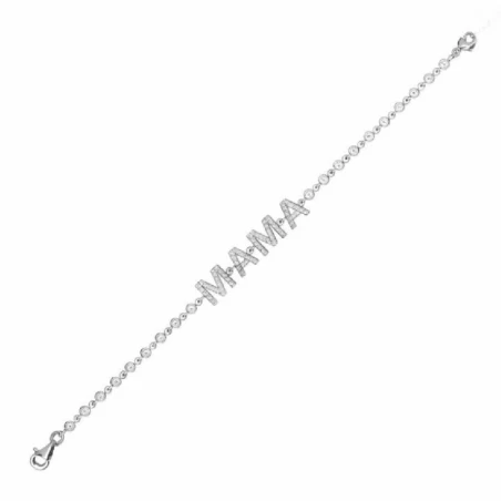 Pulsera Plata Rodiada MAMÁ PR-5071