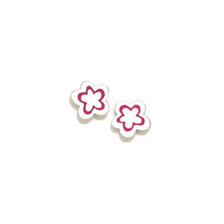 Pendientes Agatha Ruiz de la Prada Flor Plata Baño Rodio y Esmalte Fucisa 014DIV