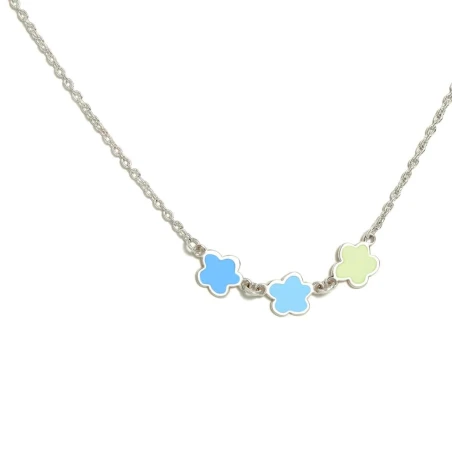 Collar Agatha Ruiz de la Prada Superagatha Plata Baño Rodio y Flores Multicolor 410SPA