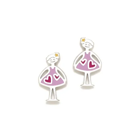 Pendientes Agatha Ruiz de la Prada Agathitas Traje Lila 006AGT