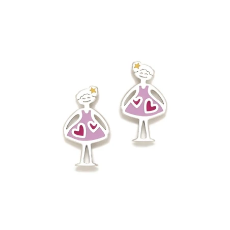 Pendientes Agatha Ruiz de la Prada Agathitas Traje Lila 006AGT