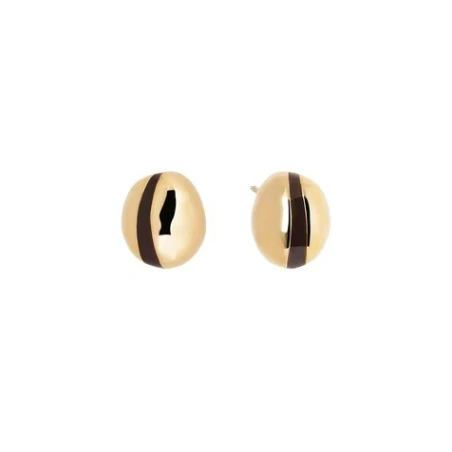 Pendientes Vidal&Vidal Horizonte Baño Oro y Esmalte Marrón X48182