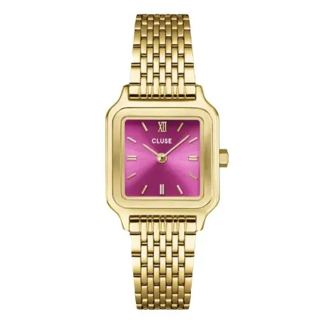 Reloj Cluse Gracieuse Dorado y Fucsia Analógico Mujer CW11829