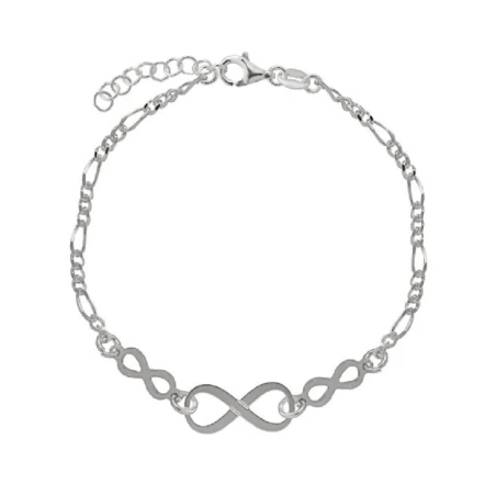 Pulsera Infinito Plata Baño Rodio PI-15254N