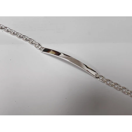 Pulsera Esclava Plata Baño Rodio EI-TRAV100