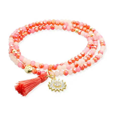 Pulsera Marina García Zen Peach y Sol  Plata Baño Oro 91197U2G