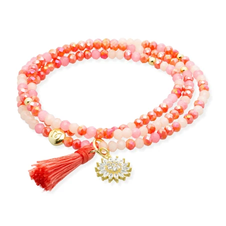 Pulsera Marina García Zen Peach y Sol Plata Baño Oro 91197U2G