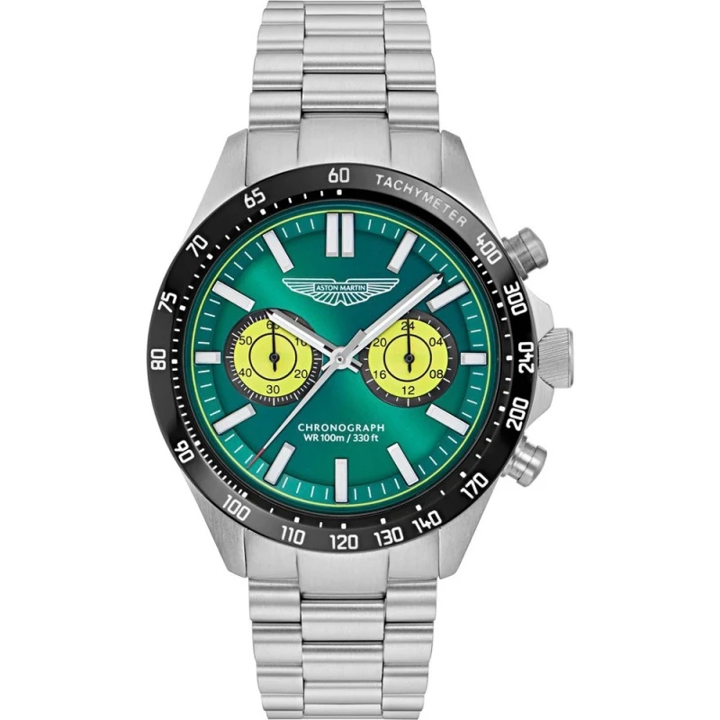 Reloj Aston Martin SPT Icon Plateado y Verde Cronógrafo Hombre MTIS1F502