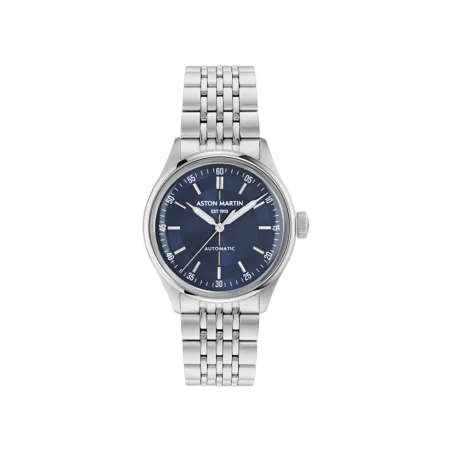 Reloj Aston Martin TS1 Timeless Plateado y Azul Automático Hombre MTTS1S603