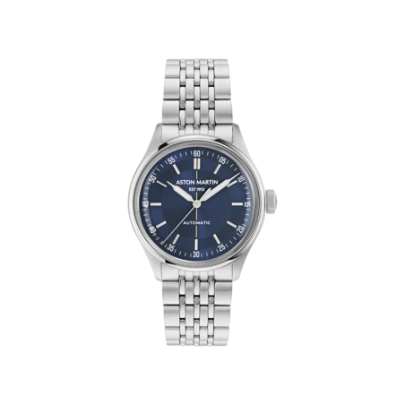 Reloj Aston Martin TS1 Timeless Plateado y Azul Automático Hombre MTTS1S603