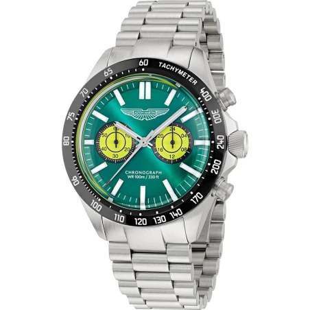 Reloj Aston Martin SPT Icon Plateado y Verde Cronógrafo Hombre MTIS1F502