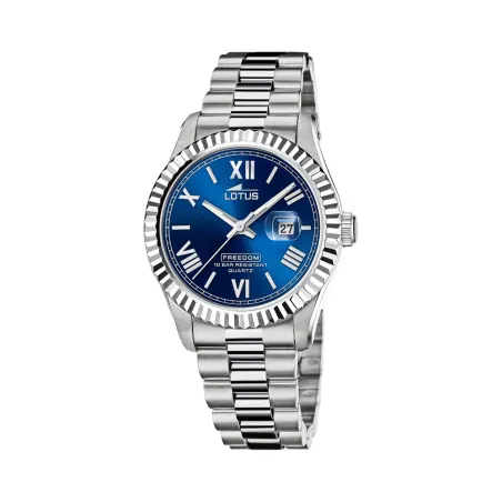 Reloj Lotus Plateado y Azul Analógico Hombre 19002/3