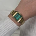 Reloj Cluse Gracieuse Petite Mujer Dorado y Verde Analógico CW11828