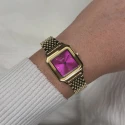 Reloj Cluse Gracieuse Dorado y Fucsia Analógico Mujer CW11829