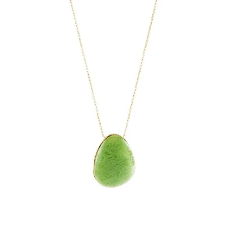Collar Midi Agatha Paris Calma Baño Oro y Acetato Verde 02680486-658-TU