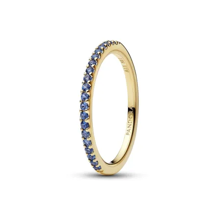 Anillo Pandora Baño Oro y Circonitas Azules 162999C02