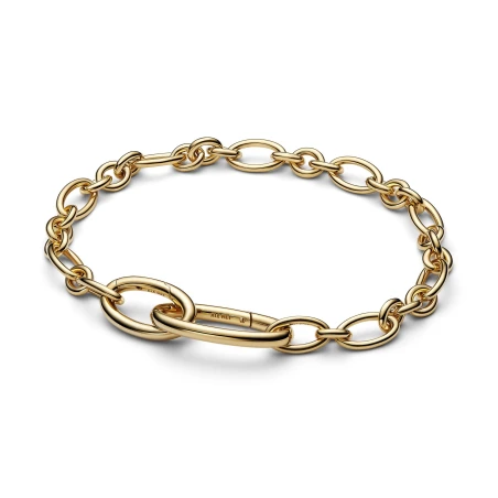 Pulsera Pandora Eslabones Ovalados Baño Oro 564678C00