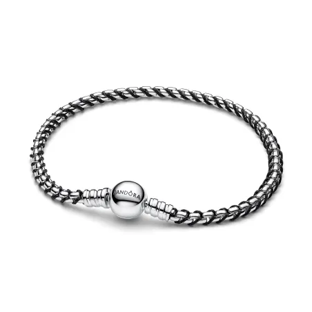 Pulsera Pandora Plata y Cordón Negro 593816C02