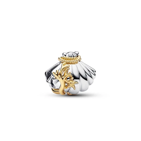 Charm Pandora Princes Ariel Concha Bicolor y Diamante Creado en Laboratorio 764403C01