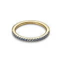 Anillo Pandora Baño Oro y Circonitas Azules 162999C02
