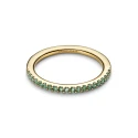 Anillo Pandora Baño Oro y Circonitas Verdes 162999C03