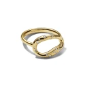 Anillo Pandora Forma Orgánica Baño Oro y Circonitas 164676C01