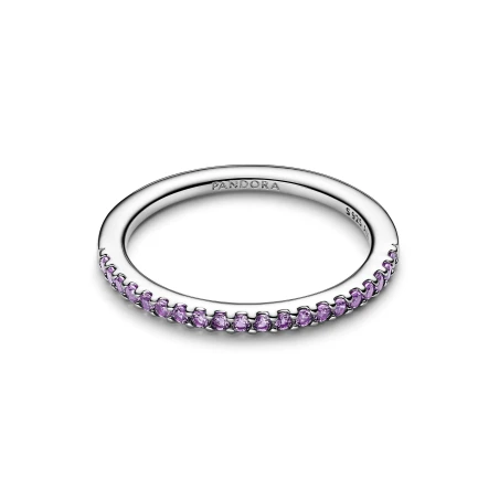 Anillo Pandora Plata y Circonitas Moradas 192999C04