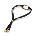 Pulsera Pandora Cordón Negro y Baño Oro 564680C01