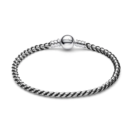 Pulsera Pandora Plata y Cordón Negro 593816C02