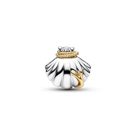 Charm Pandora Princes Ariel Concha Bicolor y Diamante Creado en Laboratorio 764403C01