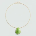 Collar Midi Agatha Paris Calma Baño Oro y Acetato Verde 02680486-658-TU