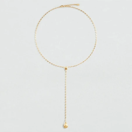 Collar Largo Agatha Paris Calma Gota Baño Oro 02680485-157-TU