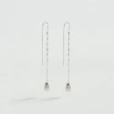 Pendientes Largos Agatha Paris Calma Gota Baño  Plata 02351525-064-TU