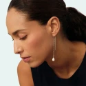 Pendientes Largos Agatha Paris Calma Gota Baño  Plata 02351525-064-TU