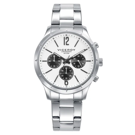 Reloj Viceroy Dress Plateado y Blanco Cronógrafo Hombre 401495-05