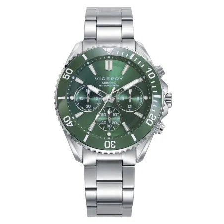 Reloj Viceroy Heat Plateado y Verde Cronógrafo Hombre 41179-67