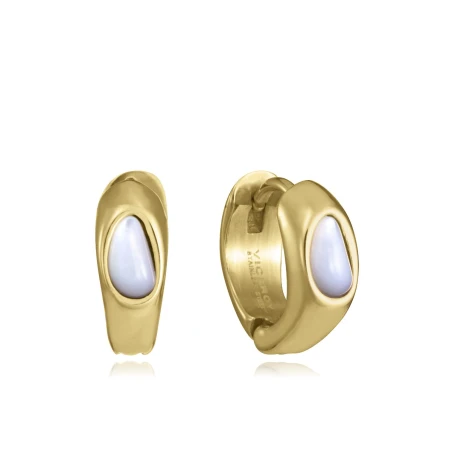 Pendientes Viceroy Fashion Aros Acero Baño Oro y Madreperla 75439E01012
