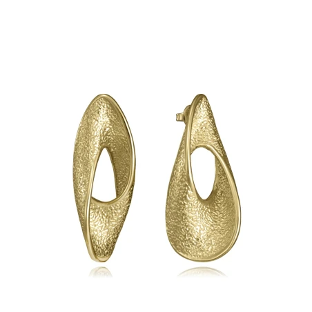 Pendientes Viceroy Fashion Acero Baño Oro Enroscado y Texturizado 14369E01012