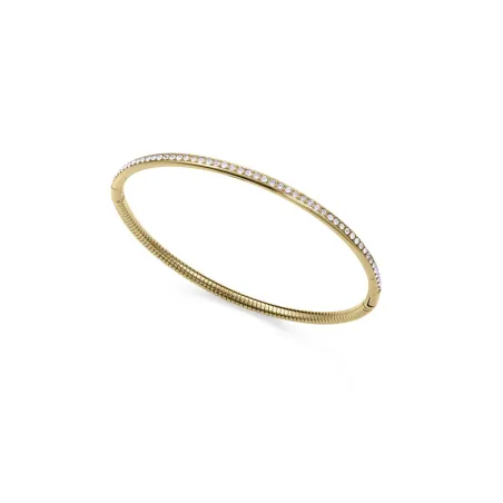 Pulsera Rígida Viceroy Acero Baño Oro y Circonitas Blancas 15206P01012