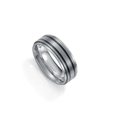 Anillo Viceroy Fashion Acero 2 Lineas Negras Hombre 14328A02400