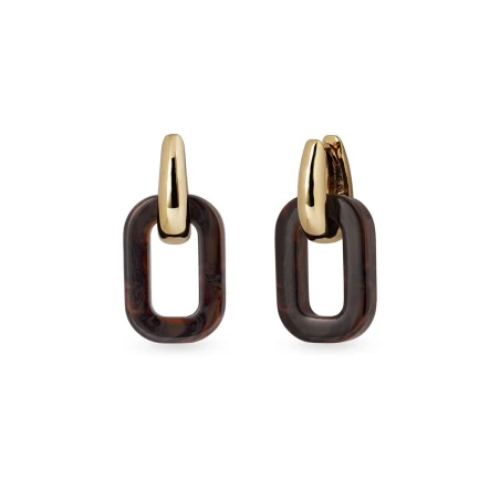 Pendientes Vidal&Vidal Coffe Baño Oro y Acetato Marrón G3985A