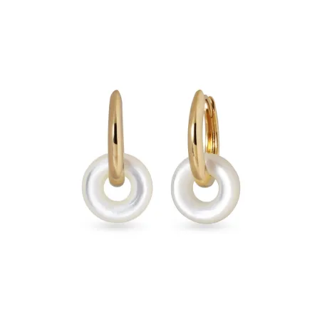 Pendientes Vidal&Vidal Lina Aros Baño Oro y Madreperla G4135